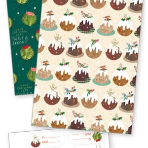 Festive Food Gift Wrap and Stickers