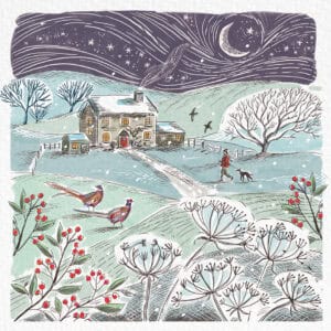 Pheasants in Field