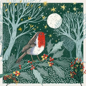 Robin on the Holly Branch